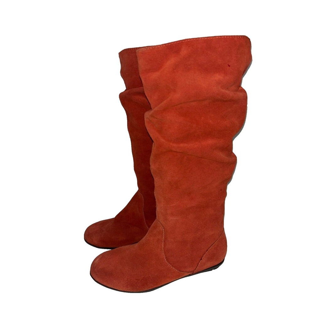 Colin Stuart Women’s Suede Slouchy Flat Boots size 7.5 Knee High Tall